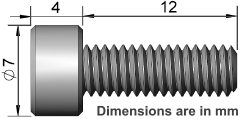 SW-AP-414-4 Screw Dimensional Drawing